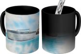 Magische Mok - Foto op Warmte Mok - een sleepboot in de mist - 350 ML - Uitdeelcadeautjes