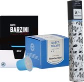 Koffiecups proefpakket Decaf | 100 Cups, Barzini, Vascobelo & Blanche Dael koffie cups geschikt voor Nespresso apparaten