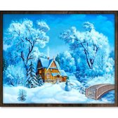 Eagle® Diamond Painting Volwassenen - Sneeuw Landschap  - 50x40cm - Vierkante Steentjes
