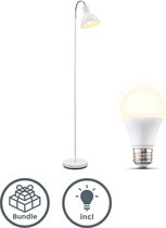 B.K.Licht - Slimme Vloerlamp  - met app-controle -  booglamp met 1 smart WiFi lichtbron - h:145cm
