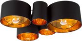 MLK - Plafondlamp - 131 - 5 Licht punten - E27 - 40 Watt - Zwart