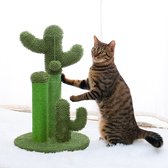 krabpaal voor huisdieren - schattige cactus - met bal - krabpaal - voor kat kitten - klimflat - meubels beschermen - groen - L