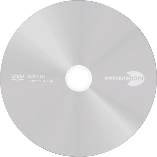 Primeon 2761204 DVD-R disc 4.7 GB 50 stuk(s) Spindel Mat zilver oppervlak - Primeon