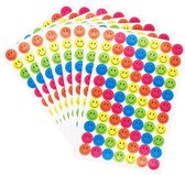 8 velletjes smiley stickers multicolor 15x9 cm