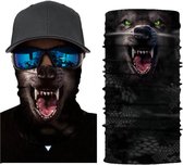 Motor bandana - colsjaal - buff sjaal - motor masker - ski masker - motor gezichtsmasker - ski gezichtsmasker hond zwart