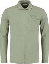 Purewhite -  Heren Regular Fit   Overhemd  - Groen - Maat XS