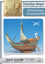 bouwplaat / modelbouw in karton Schepen Romeins vrachtschip, schaal 1:100