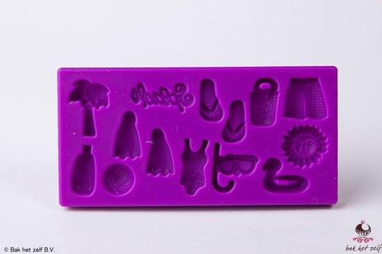 Moule En Silicone Chaussons De Plage Et étoile De Mer - Pour Fondant, Chocolat, Pâte à Sucre - Thème Hawaïen