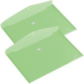 2 Plastic Enveloptassen - A5 - Transparant Groen - Gratis Verzonden