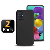 Telefoonhoesje - Back Cover - Geschikt Voor Samsung Galaxy A51 - Zwart