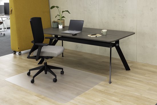 Rillstab vloerbeschermer harde vloeren - 150x 120 cm - bureaustoelmat - polyarbonaat – transparant - bureau accessoires