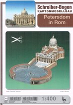 bouwplaten/modelbouw in karton; Gebouwen St.Pieter te Rome, schaal 1;400