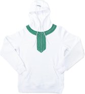 Kuwait Green - Witte hoodie - Groene patroon - Unisex