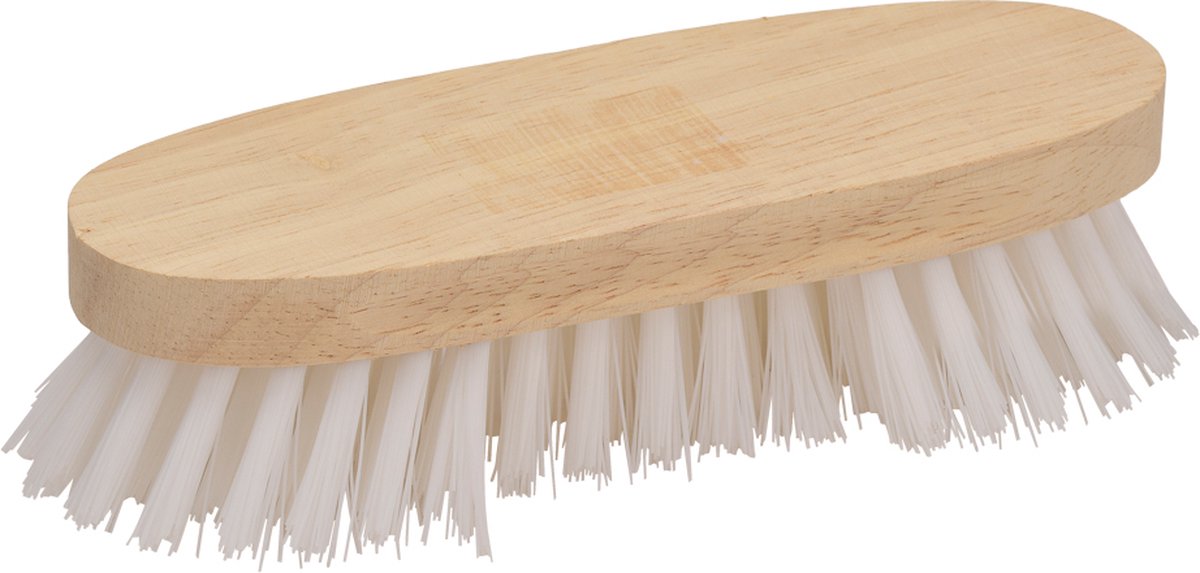 Goedkoopste Schrobborstel | Handborstel | Wasborstel Hout met Wit Polyamide