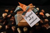 Chocolade cadeau - Doosje Belgische pralines "Proficiat met je communie" 500 gr - Ambachtelijk vervaardigde bonbons - Chocolade geschenkset