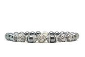 Beaddhism - Armband - La Palma - Triple Kashmir Caps - 8 mm - 22 cm