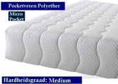 2-Persoons Bamboo matras -MICRO POCKET Polyether SG30 7 ZONE 21 CM - Gemiddeld ligcomfort - 160x210/21