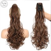 Paardenstaart - Bruine extensions - Curly - 8# - Haarstuk - Haarverlenging - Brazilian ponytail