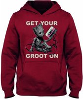 Guardians Of The Galaxy - Get Your Groot On Hoodie - Bordeaux (XXL)