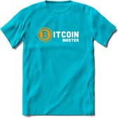 Bitcoin Master - Crypto T-Shirt Kleding Cadeau | Dames / Heren / Unisex | Bitcoin / Ethereum shirt | Grappig Verjaardag kado | Tshirt Met Print - Blauw - L