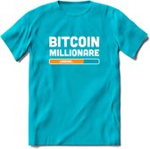 Bitcoin Miljonair Loading - Crypto T-Shirt Kleding Cadeau | Dames / Heren / Unisex | Bitcoin / Ethereum shirt | Grappig Verjaardag kado | BTC Tshirt Met Print | - Blauw - S