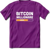 Bitcoin Miljonair Loading - Crypto T-Shirt Kleding Cadeau | Dames / Heren / Unisex | Bitcoin / Ethereum shirt | Grappig Verjaardag kado | BTC Tshirt Met Print | - Paars - M