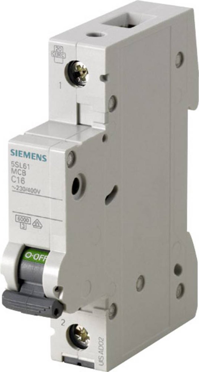 Zekeringautomaat 1-polig 16 A 230 V, 400 V Siemens 5SL6116-7