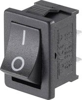 Earu® KCD1-11 Mini Wipschakelaar Rechthoek On/On - 3A 250V AC - 6A 125V AC - Zwart