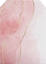Papieren - 50 stuks - Cadeauzakje - Gift Bag - Roze - Beige - Marmer - Stijl - 13cm x 10cm