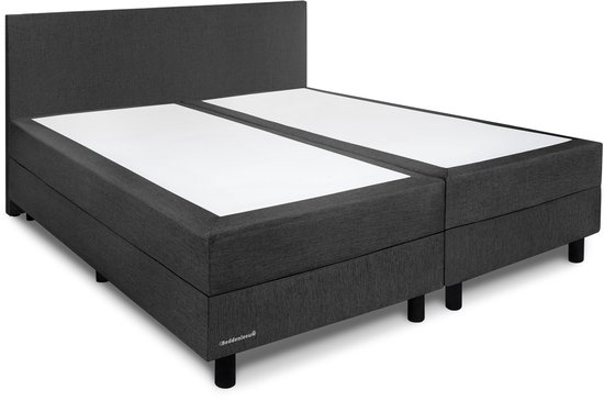 Beddenleeuw Boxspring Bed Isabella - 160x210 - Incl. Hoofdbord + Matras - Antraciet