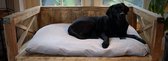 Mijn Bikkel The Home Collection- The Original- Velvet hoeslaken voor hondenkussen Lichgrijs/zilver - Medium - 70x100 cm