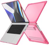 Case geschikt voor Apple MacBook Pro 14 (2021) - Mobigear - Shockproof Serie - Hardcover - Roze - Geschikt voor Apple MacBook Pro 14 (2021) Cover