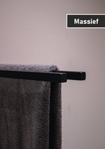 Decometaal | Handdoekrek | Mat Zwart | Design Handdoekhouder | 2-armig handdoekenrek