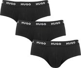 HUGO hipster briefs (3-pack) - heren slips - zwart - Maat: M