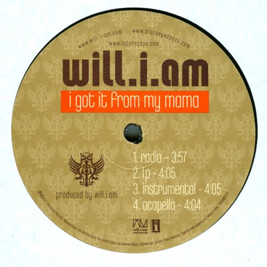 I Got It from My Mama, Will.I.Am | Muziek | bol