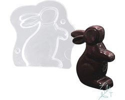 ZijTak - Chocolade Paashaas vorm - Mould - Matrijs - Pasen- Easter - Plastiek - Transparant - Herbruikbaar