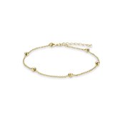 Gisser Jewels - Armband VGB012 - 14k geelgoud - met beads (3 mm) - 17 + 3 cm