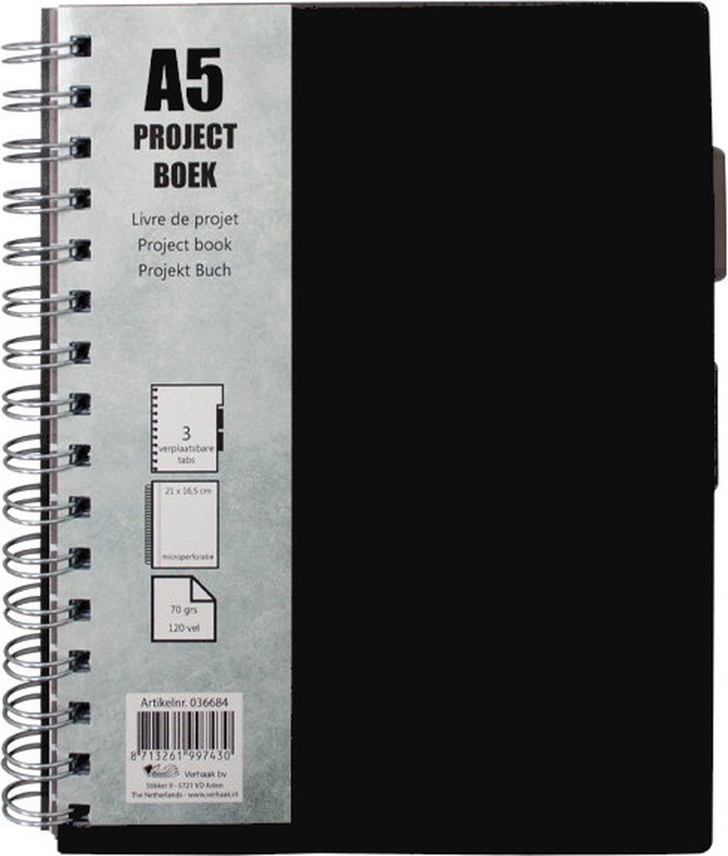 Cadebo Projectboek A5 - Zwart
