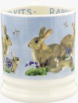 Emma Bridgewater Mug 1/2 Pint Bright New Morning Rabbits & Kits