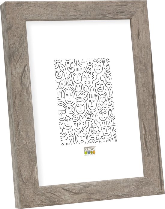 Deknudt Frames Block profil en bois gris beige couleur photo taille 24x30 cm