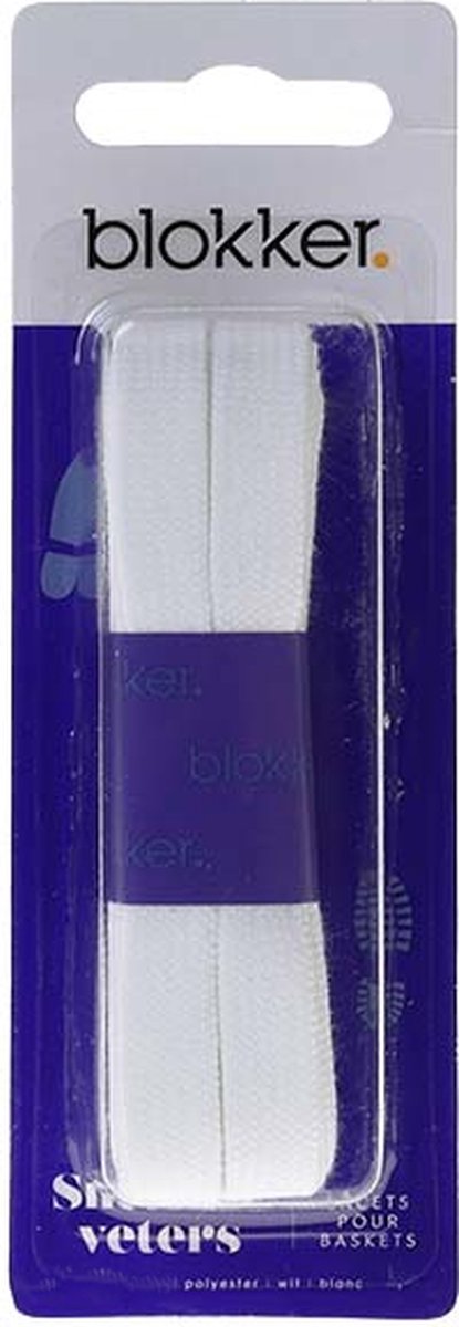 Sneaker Veters - Platte Veter - 7 tot 8 paar ogen - 120CM - Wit