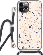 Case Company® - iPhone 11 Pro Max hoesje met Koord - Terrazzo N°23 - Telefoonhoesje met Zwart Koord - Extra Bescherming aan alle Kanten en Over de Schermrand