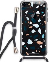 Case Company® - iPhone 8 hoesje met Koord - Terrazzo N°13 - Telefoonhoesje met Zwart Koord - Extra Bescherming aan alle Kanten en Over de Schermrand