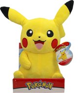 Pikachu Wave - Pokémon Pluche Knuffel 32 cm {Pokemon Plush Toy | Speelgoed knuffeldier knuffelpop voor kinderen jongens meisjes}