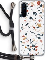 Case Company® - OnePlus Nord hoesje met Koord - Terrazzo N°4 - Telefoonhoesje met Zwart Koord - Bescherming aan alle Kanten en Over de Schermrand