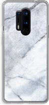 Case Company® - OnePlus 8 Pro hoesje - Witte marmer - Soft Cover Telefoonhoesje - Bescherming aan alle Kanten en Schermrand