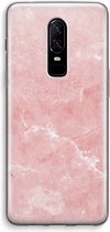 Case Company® - OnePlus 6 hoesje - Roze marmer - Soft Case / Cover - Bescherming aan alle Kanten - Zijkanten Transparant - Bescherming Over de Schermrand - Back Cover