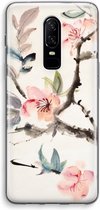 Case Company® - OnePlus 6 hoesje - Japanse bloemen - Soft Case / Cover - Bescherming aan alle Kanten - Zijkanten Transparant - Bescherming Over de Schermrand - Back Cover