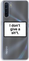 Case Company® - Oppo A91 hoesje - Don't give a shit - Soft Cover Telefoonhoesje - Bescherming aan alle Kanten en Schermrand