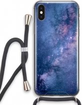 Case Company® - iPhone X hoesje met Koord - Nebula - Telefoonhoesje met Zwart Koord - Extra Bescherming aan alle Kanten en Over de Schermrand